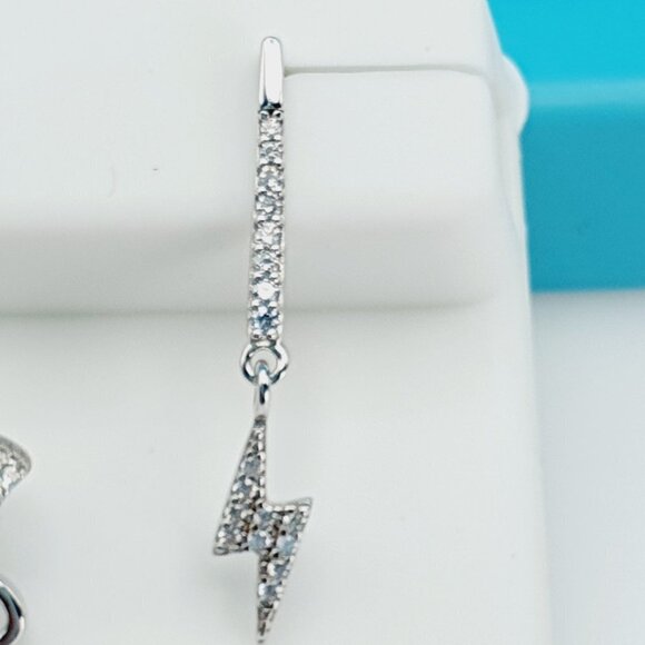 "925 Sterling Silver CZ Beautiful Earrings for Women, 1USPAR4260 - Picture 9 of 11